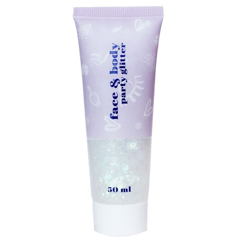 Face & Body Glitter Gel | Flydende Shimmer Pailletter til Makeup & Fest - Hvid (50 ml) - Glitter - Stylemekka.dk