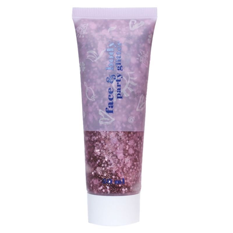 Face & Body Glitter Gel | Flydende Shimmer Pailletter til Makeup & Fest - Pink (50 ml) - Glitter - Stylemekka.dk
