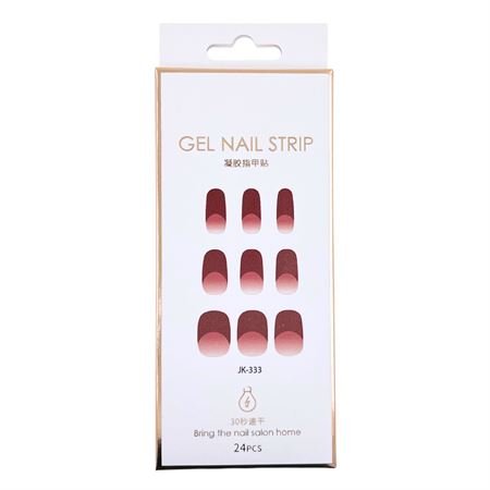 Gel Negle Stickers | Red French Ombre (JK - 333) - Negle Stickers - UNIQ