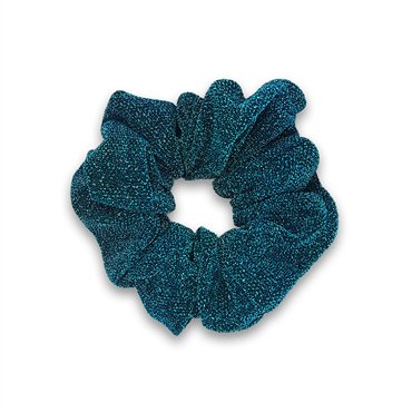 Glitter Scrunchie - Turkis - Scrunchies - Stylemekka.dk