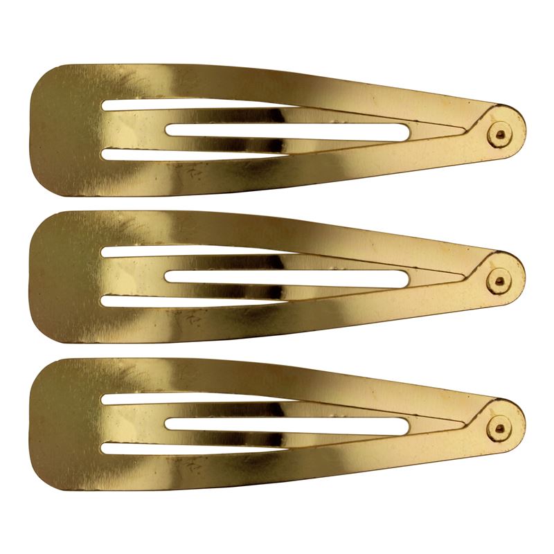 Klik knækspænder hårspænder i guld, klassisk design - 12 stk - Hårspænder - Stylemekka.dk