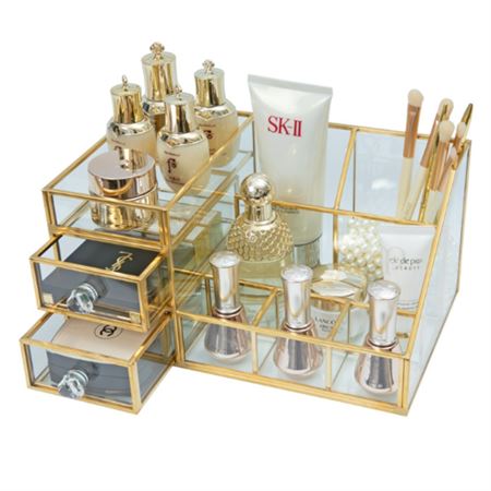 Makeup Organizer med to skuffer | Guld - Organizer - UNIQ
