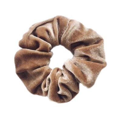 Scrunchie - Velour & elastisk - Peanut - Scrunchies - Stylemekka.dk