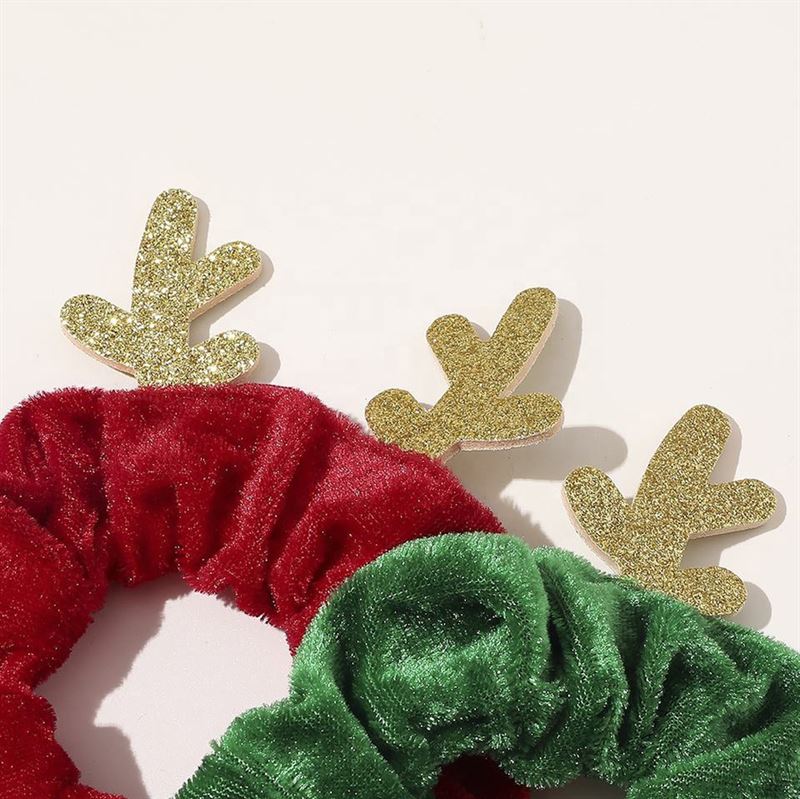 SOHO Christmas Deer - Jule Scrunchie - Rød - SOHO