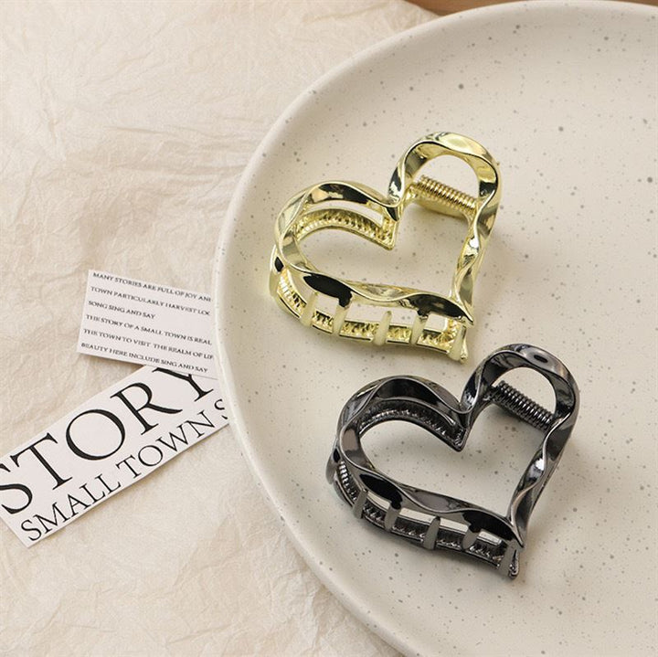 SOHO Heart Metal Hårklemme - Guld - Hårklemmer - SOHO