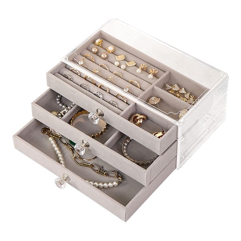 UNIQ Akryl Organizer til Smykker | 3 Skuffer | J305 - Organizer - UNIQ