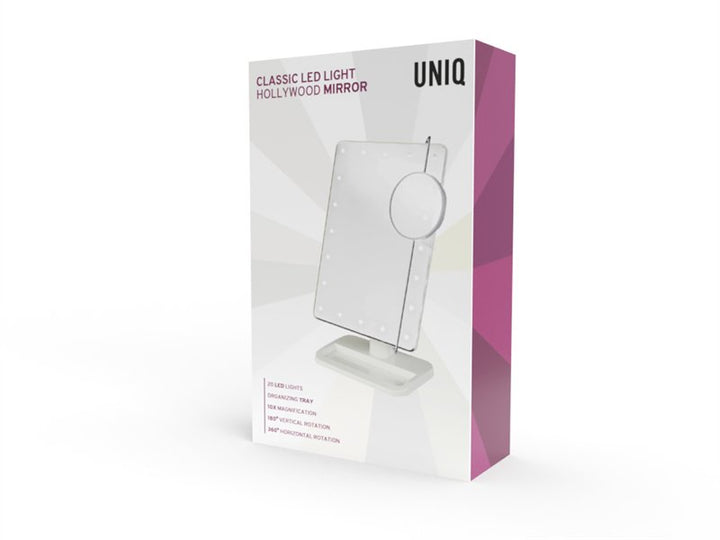 UNIQ Hollywood Classic 20 LED Spejl | Sort - Makeup spejle - UNIQ