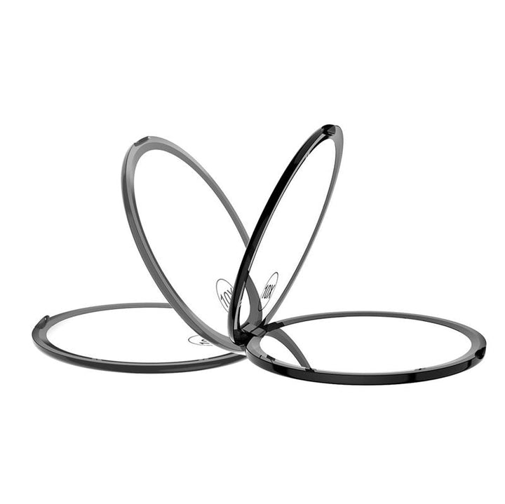 UNIQ Kompakt Dobbeltsidet Spejl med x10 Forstørrelse | Sort fra UNIQ har en slank sort metalramme og gennemsigtigt glas, der danner en moderne, symmetrisk struktur inspireret af klassiske dobbeltspejle.