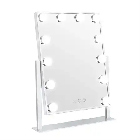 UNIQ New York Mega Makeup Spejl | 12 pærer | Hvid - Makeup spejle - UNIQ