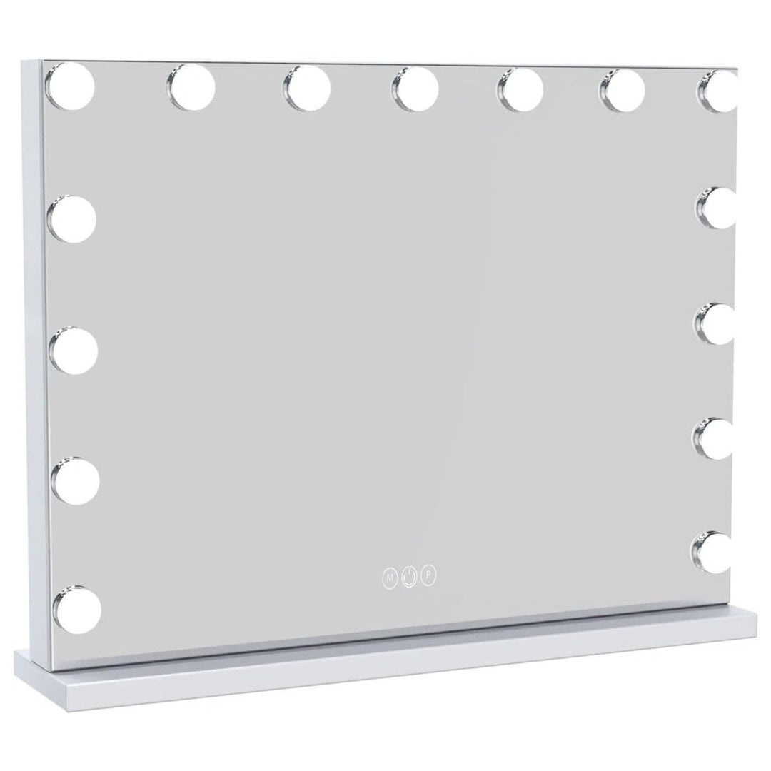 UNIQ XL Hollywood Makeup Spejl med lys | 15 LED pærer og touch funktion - Makeup spejle - UNIQ
