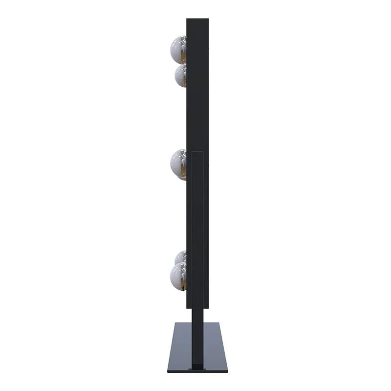 UNIQ XL Hollywood Sminkespejl med 6 LED Pærer og Touch | Sort - Makeup spejle - UNIQ