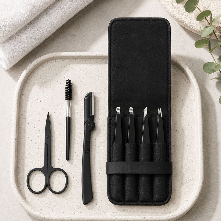 UNIQ Eyebrow Grooming Pincet Sæt - 7 dele med opbevaringstaske – billede 5