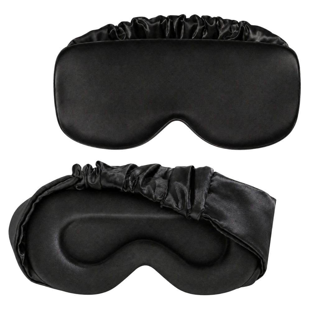 UNIQ Dream Cloud 3D Lysblokerende Satin Sovemaske - Sort – billede 2