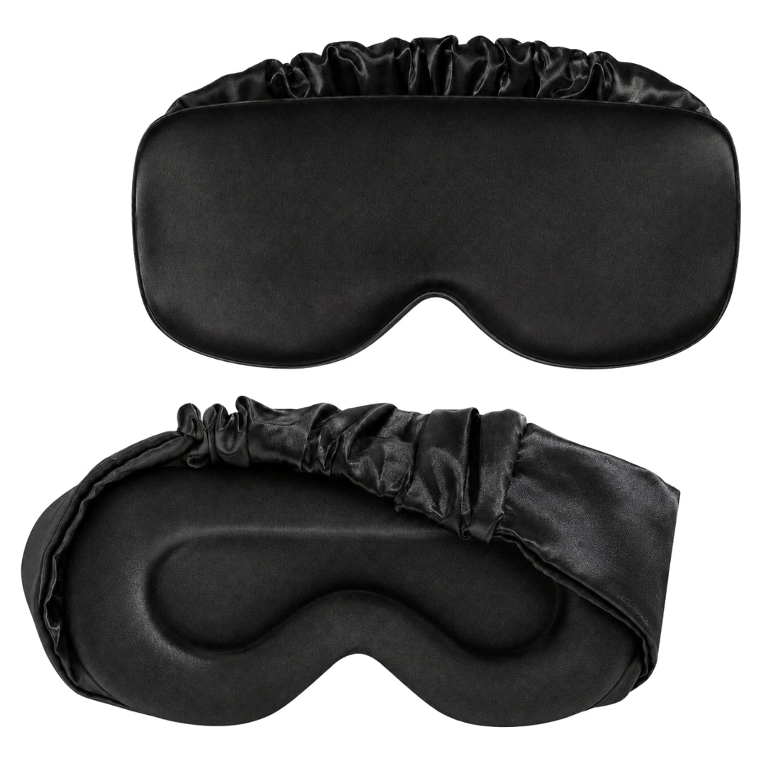UNIQ Dream Cloud 3D Lysblokerende Satin Sovemaske - Sort – billede 2