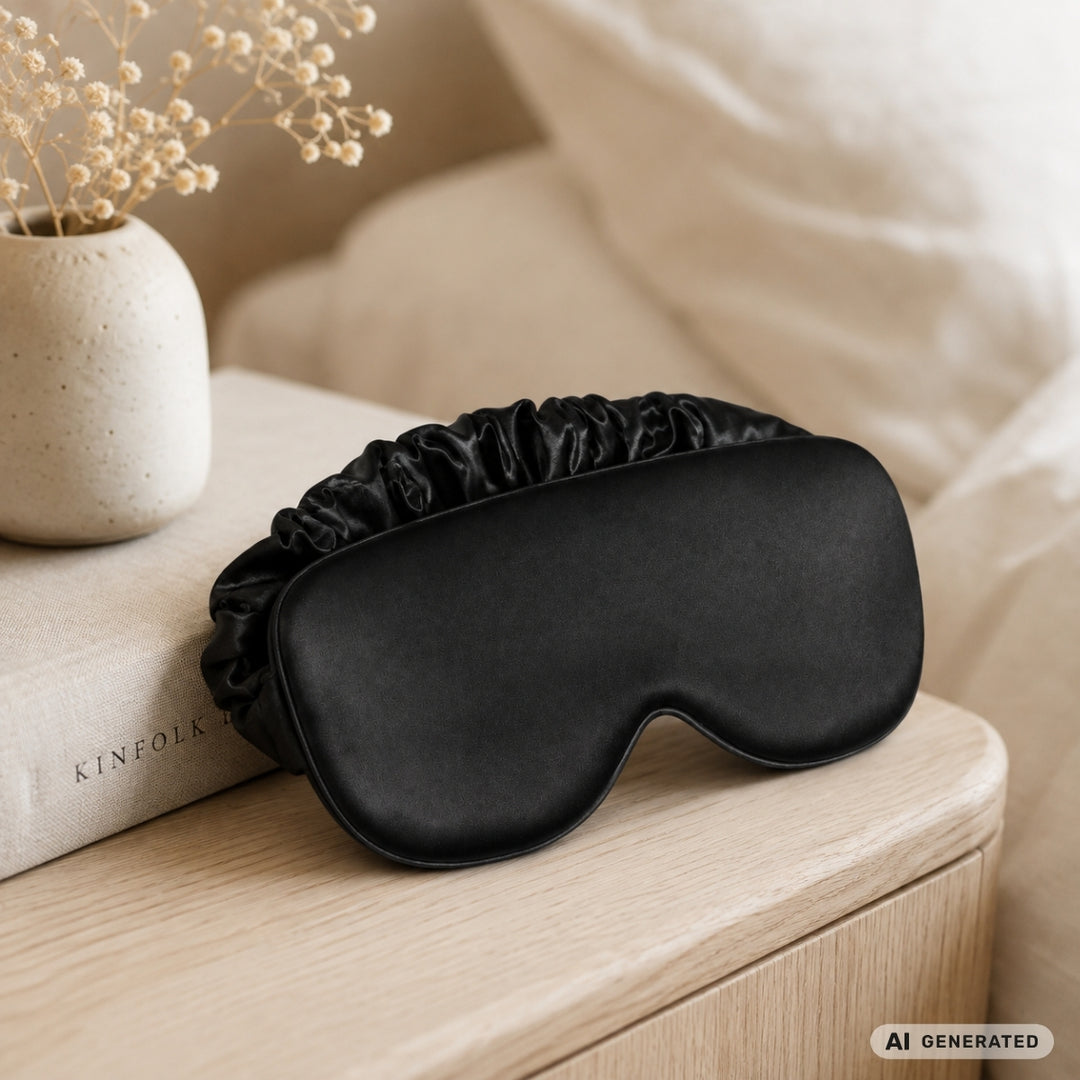 UNIQ Dream Cloud 3D Lysblokerende Satin Sovemaske - Sort – billede 9