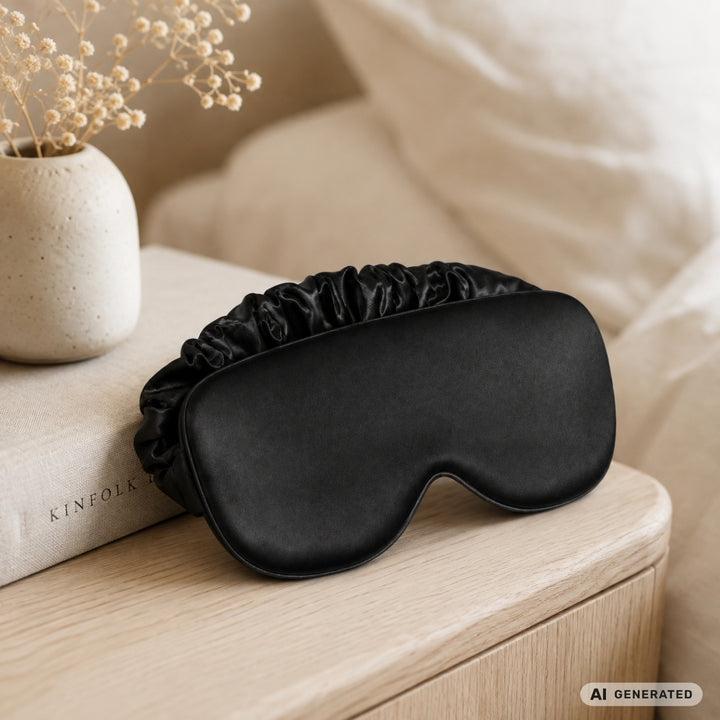 UNIQ Dream Cloud 3D Lysblokerende Satin Sovemaske - Sort – billede 9