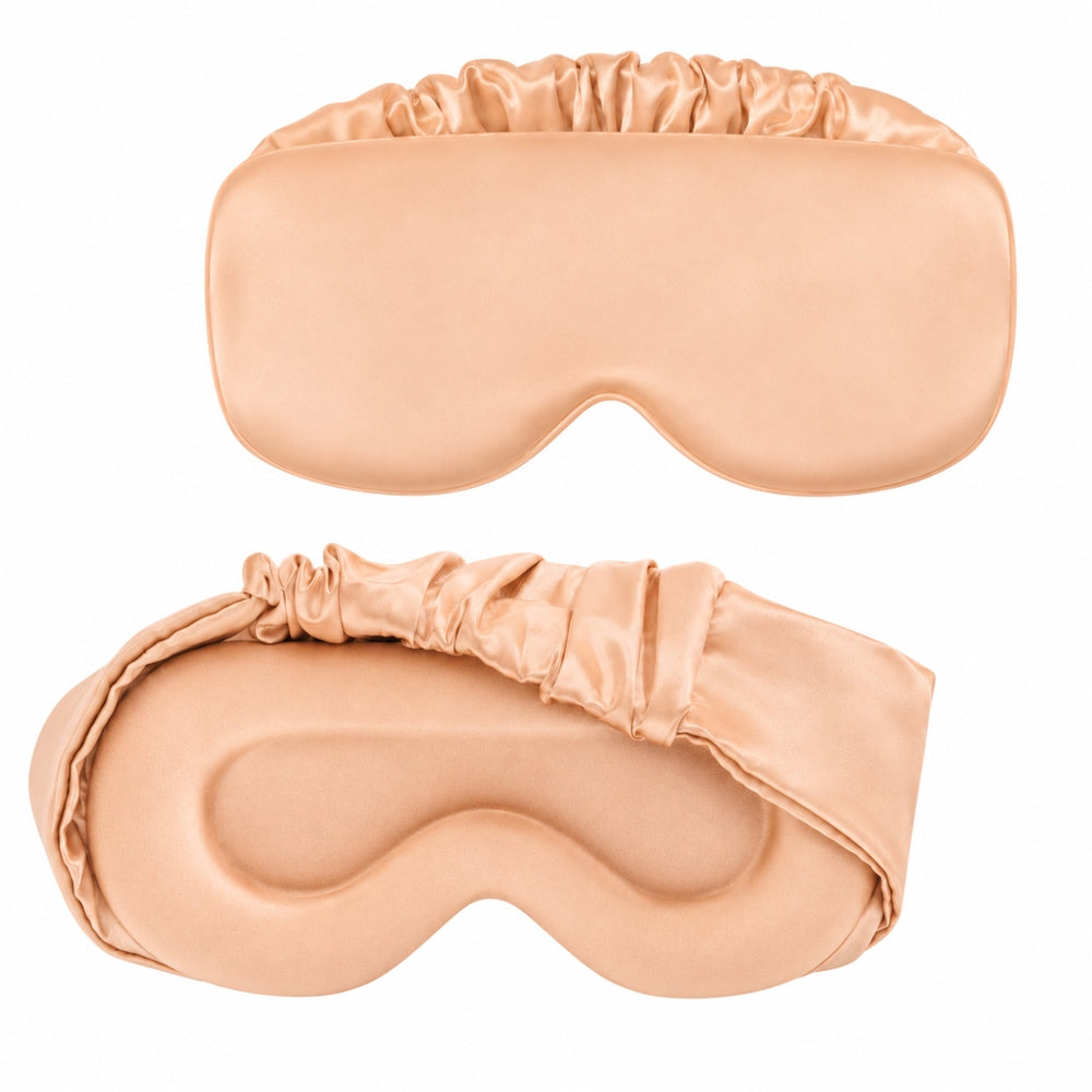 UNIQ Dream Cloud 3D Lysblokerende Satin Sovemaske - Apricot – billede 2