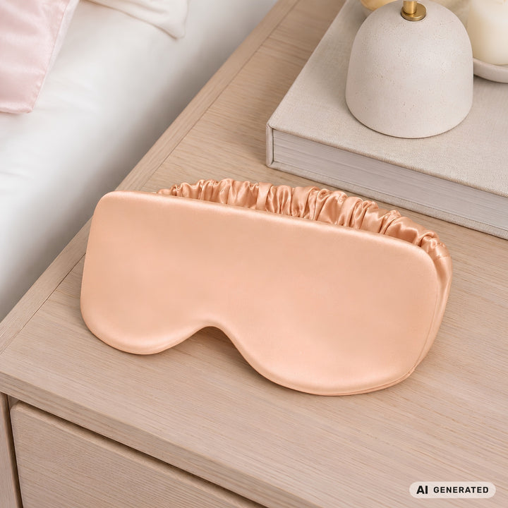 UNIQ Dream Cloud 3D Lysblokerende Satin Sovemaske - Apricot – billede 9