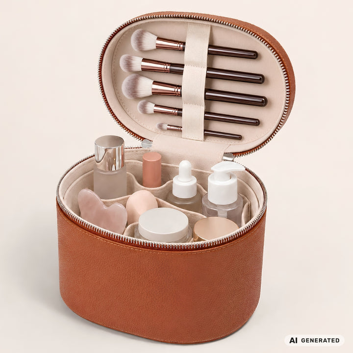UNIQ Noemie Vanity Beauty Case - Brun – billede 9