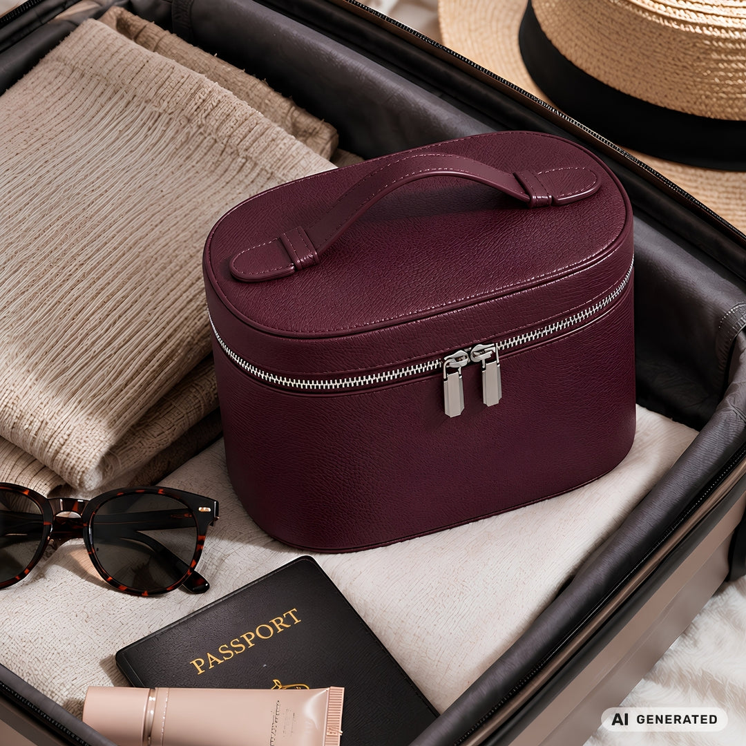 UNIQ Noemie Vanity Beauty Case - Violet Burgundy – billede 7