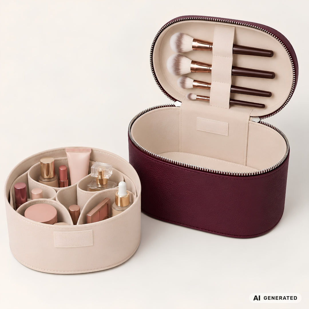 UNIQ Noemie Vanity Beauty Case - Violet Burgundy – billede 8