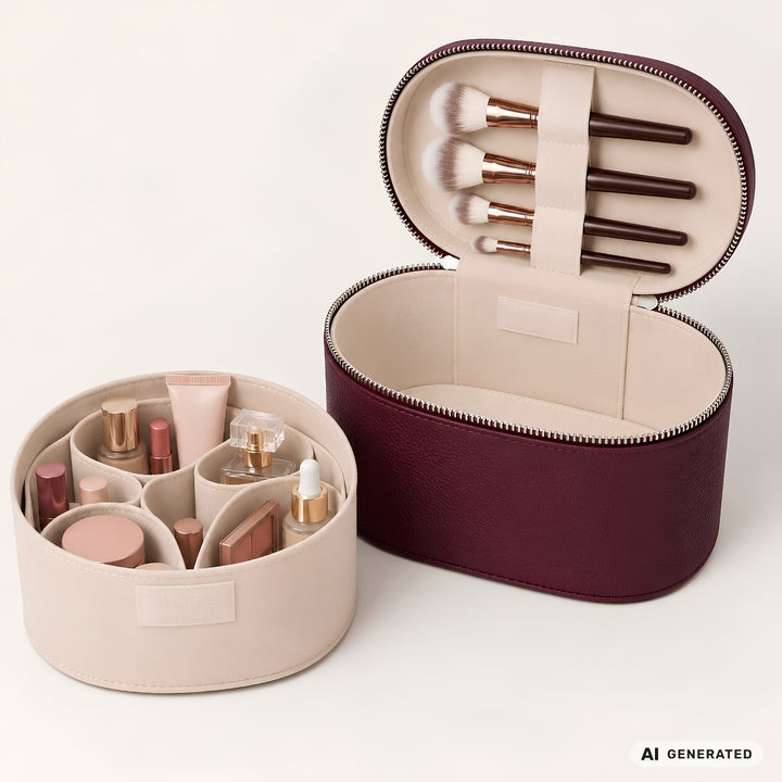 UNIQ Noemie Vanity Beauty Case - Violet Burgundy – billede 8