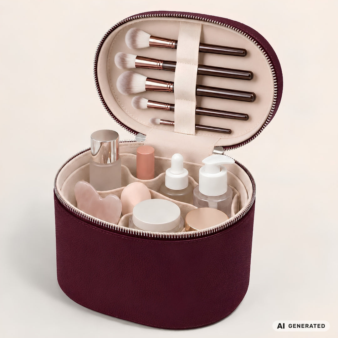 UNIQ Noemie Vanity Beauty Case - Violet Burgundy – billede 9