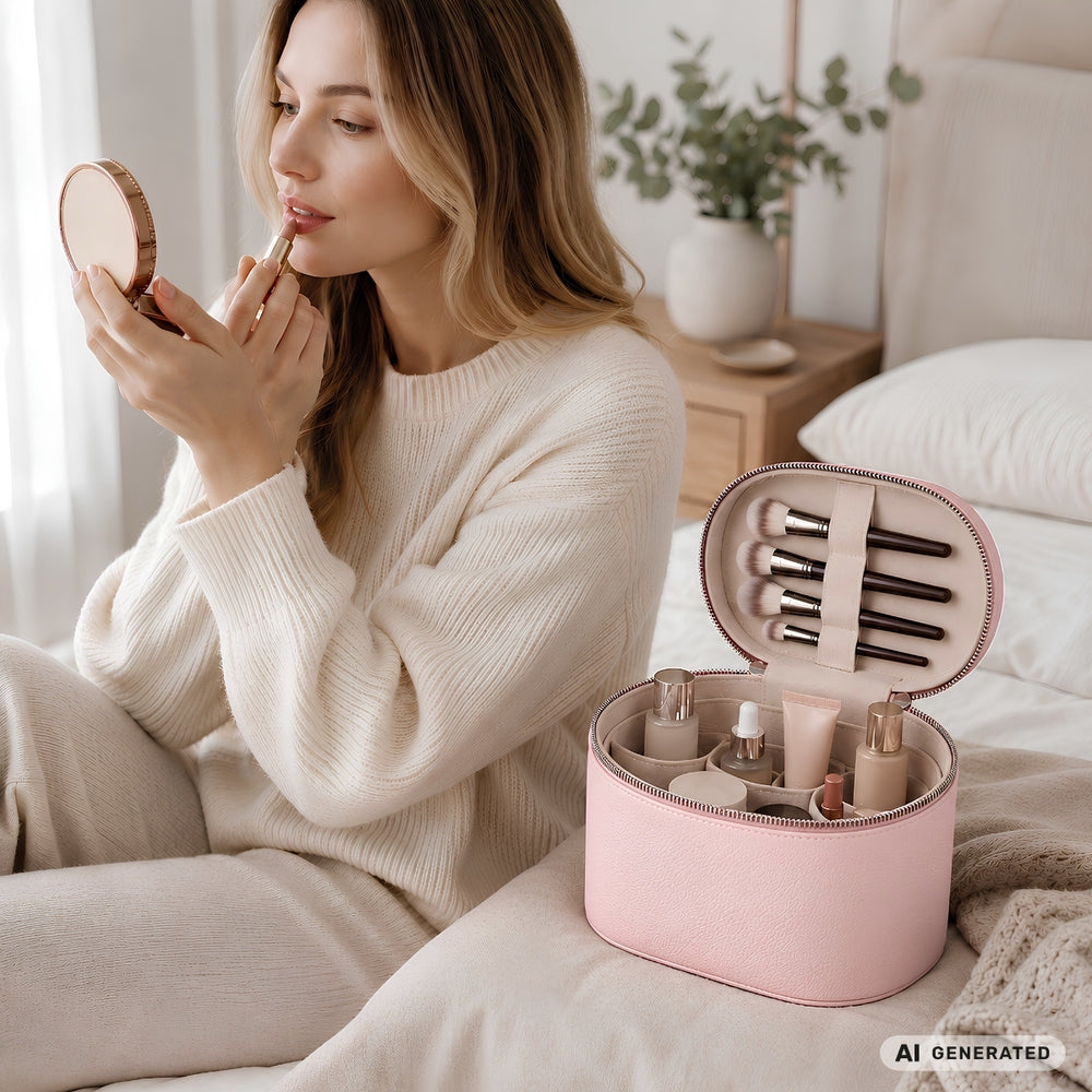 UNIQ Noemie Vanity Beauty Case - Bubble Pink – billede 2