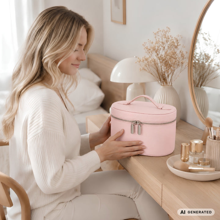 UNIQ Noemie Vanity Beauty Case - Bubble Pink – billede 3