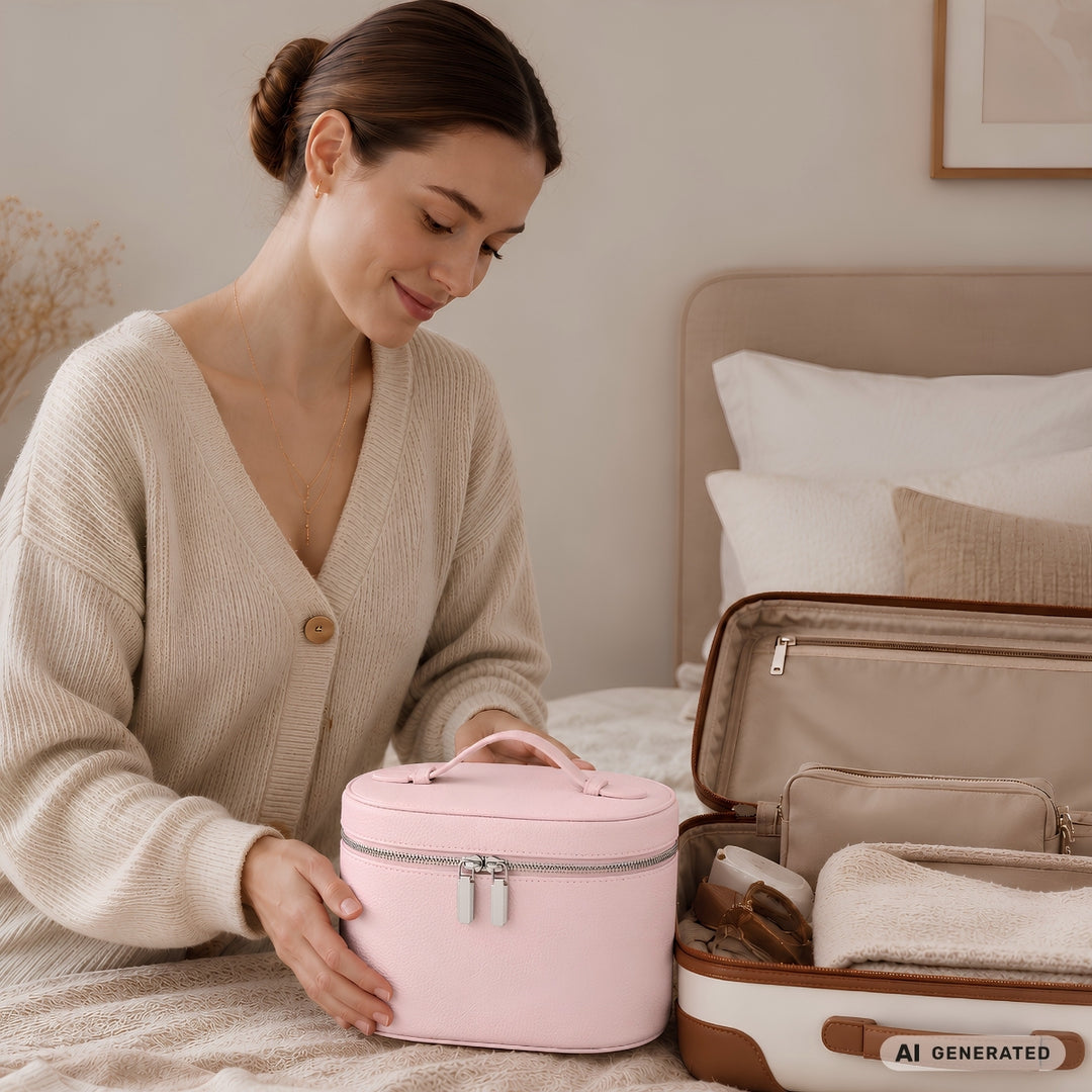 UNIQ Noemie Vanity Beauty Case - Bubble Pink – billede 4