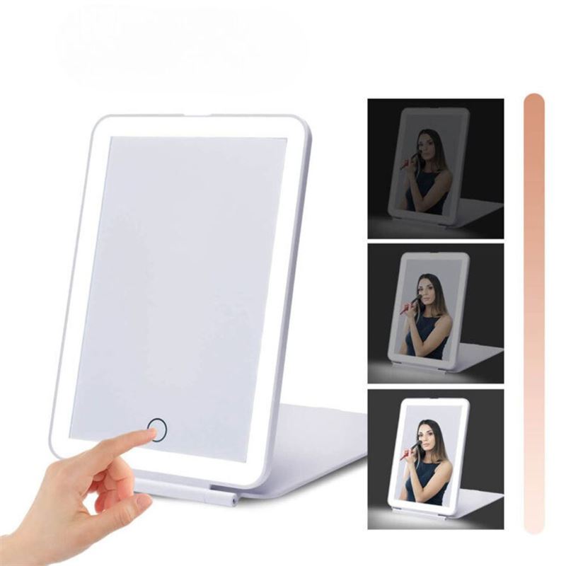 UNIQ Genopladeligt LED spejl | Foldbart