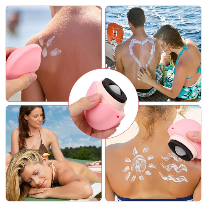 UNIQ Silicone Sponge Roller Applicator – Genopfyldelig Rejse Solcreme & Lotion Applikator, 55 ml - Grøn – billede 6