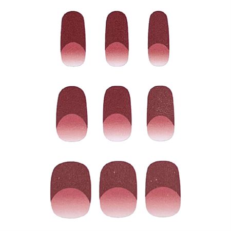 Gel Negle Stickers | Red French Ombre (JK - 333) - Negle Stickers - UNIQ