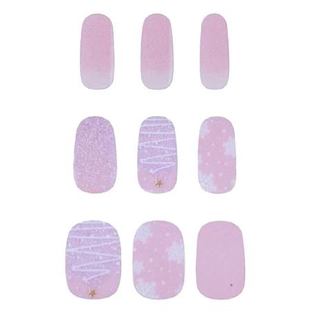 Gel Negle Stickers | Snowy Pink (JK - 268) - Negle Stickers - UNIQ