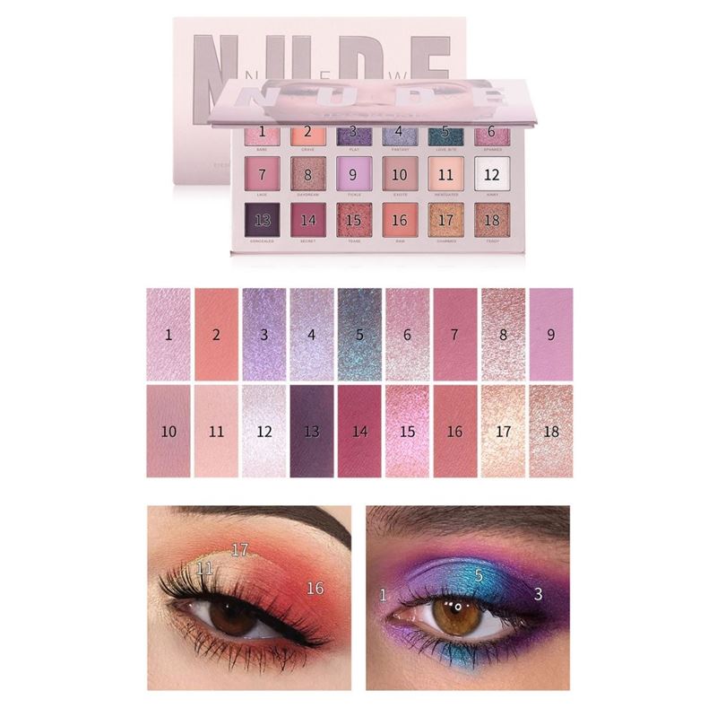 Miss Rose New Nude Eyeshadow Palette, Øjenskygge - Chroma - Makeup - Miss Rose