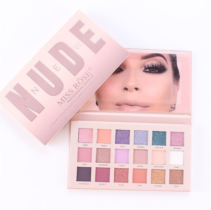 Miss Rose New Nude Eyeshadow Palette, Øjenskygge - Chroma - Makeup - Miss Rose