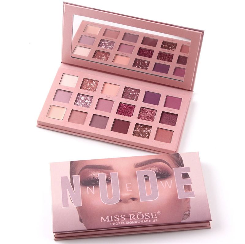 Miss Rose New Nude Eyeshadow Palette, Øjenskygge - Sunset desert - Makeup - Miss Rose