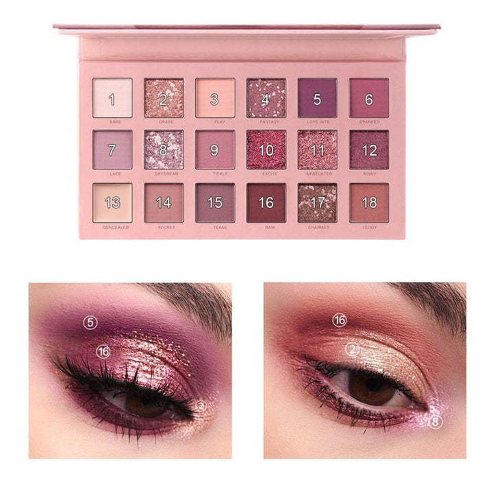 Miss Rose New Nude Eyeshadow Palette, Øjenskygge - Sunset desert - Makeup - Miss Rose