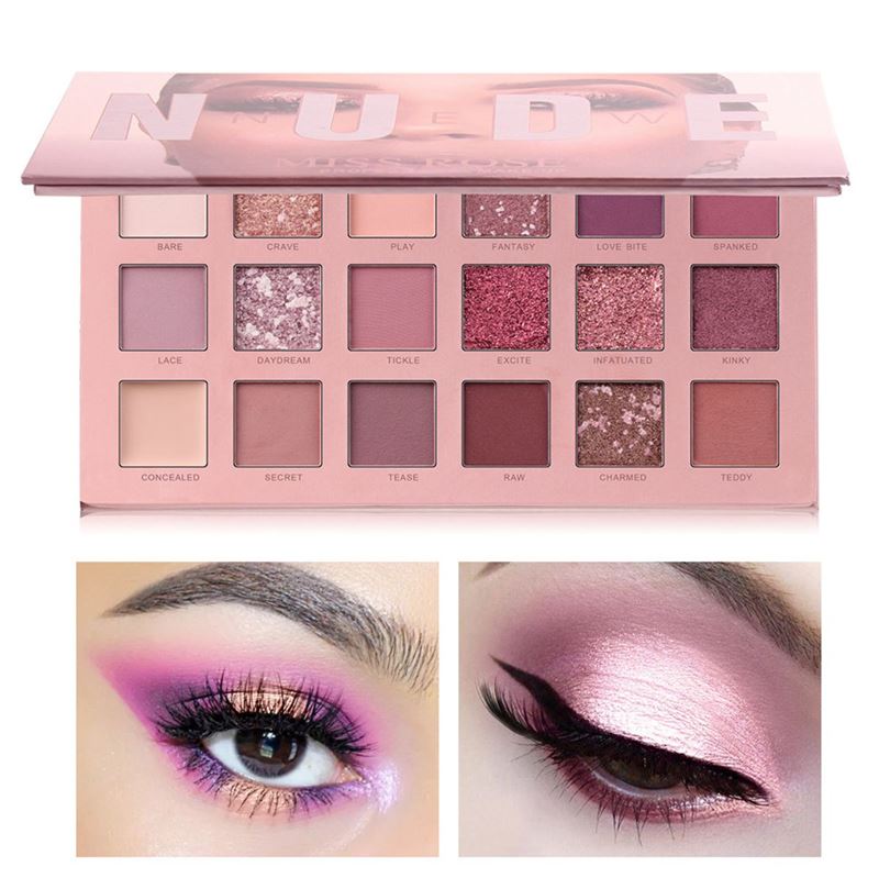 Miss Rose New Nude Eyeshadow Palette, Øjenskygge - Sunset desert - Makeup - Miss Rose