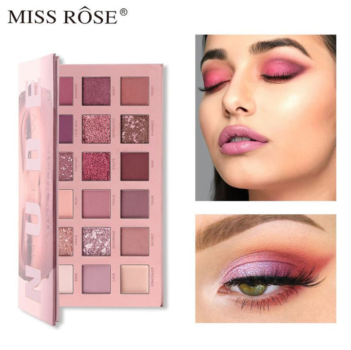 Miss Rose New Nude Eyeshadow Palette, Øjenskygge - Sunset desert - Makeup - Miss Rose