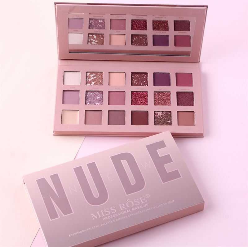 Miss Rose New Nude Eyeshadow Palette, Øjenskygge - Sunset desert - Makeup - Miss Rose