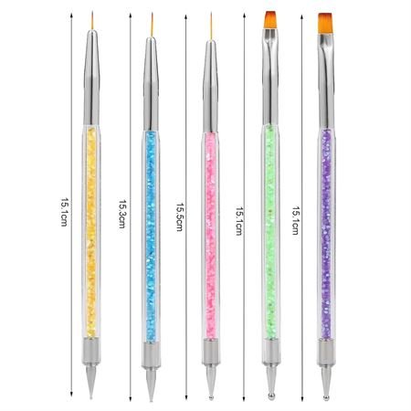 Nail Art Brush Neglepensler & Dotting Tools | 5 stk - Negletilbehør - UNIQ