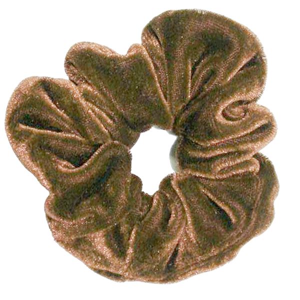 Scrunchie - Velour & elastik - Lysebrun - Scrunchies - Stylemekka.dk