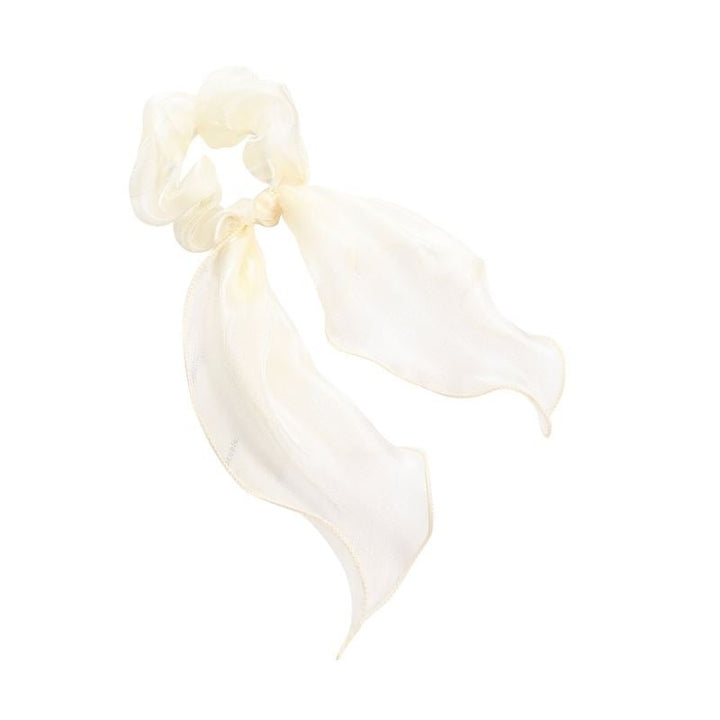 SOHO Ajni Scrunchie med tørklæde - Hvid - Scrunchies - SOHO