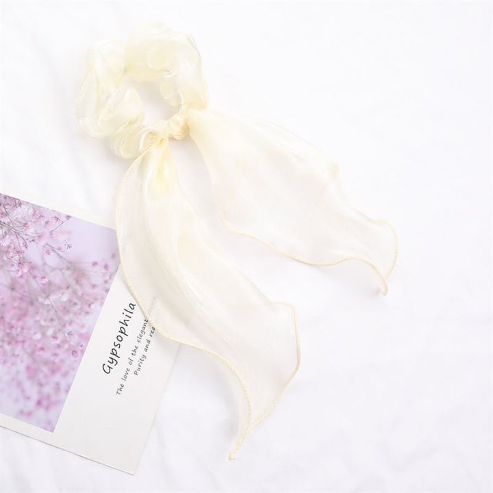 SOHO Ajni Scrunchie med tørklæde - Hvid - Scrunchies - SOHO