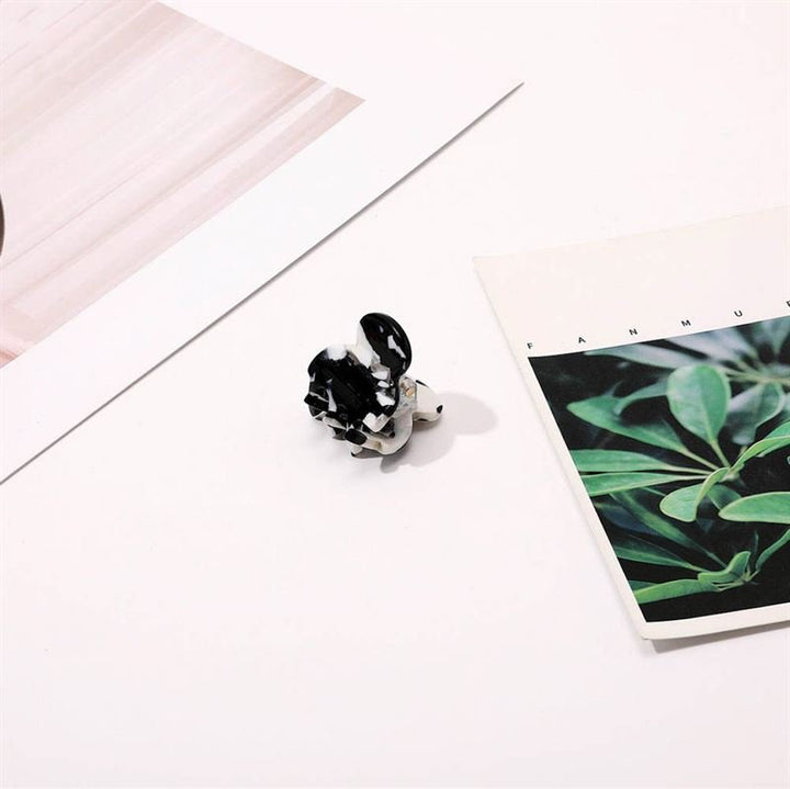 SOHO Hara Mini Hårklemme - Black Marble - Hårklemmer - SOHO