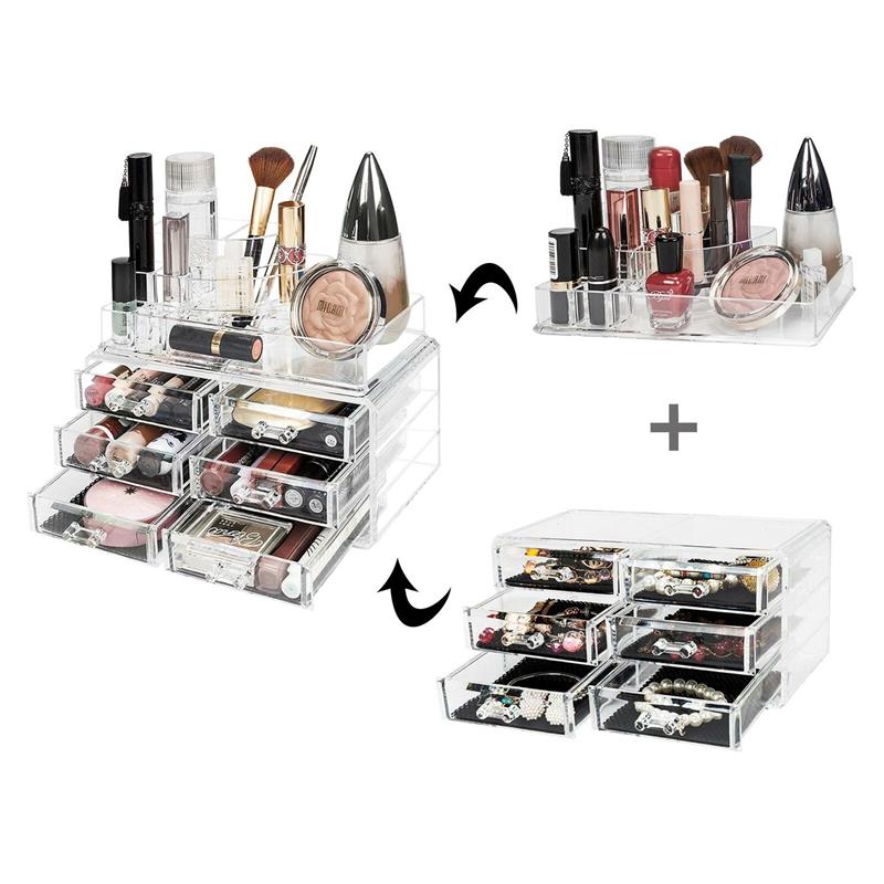 UNIQ Makeup Organizer med 6 Skuffer | Transparent | SF - 1158 - Organizer - UNIQ