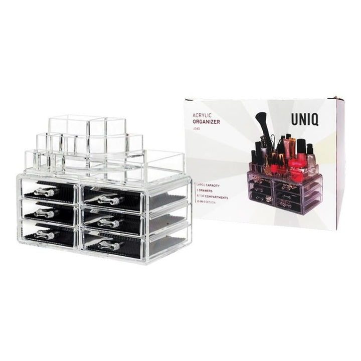 UNIQ Makeup Organizer med 6 Skuffer | Transparent | SF - 1158 - Organizer - UNIQ