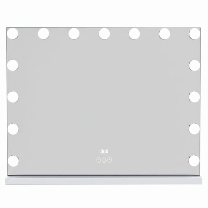 UNIQ XL Luksus Hollywood Makeup spejl med lys - 15 LED pærer og touch funktion - Hvid