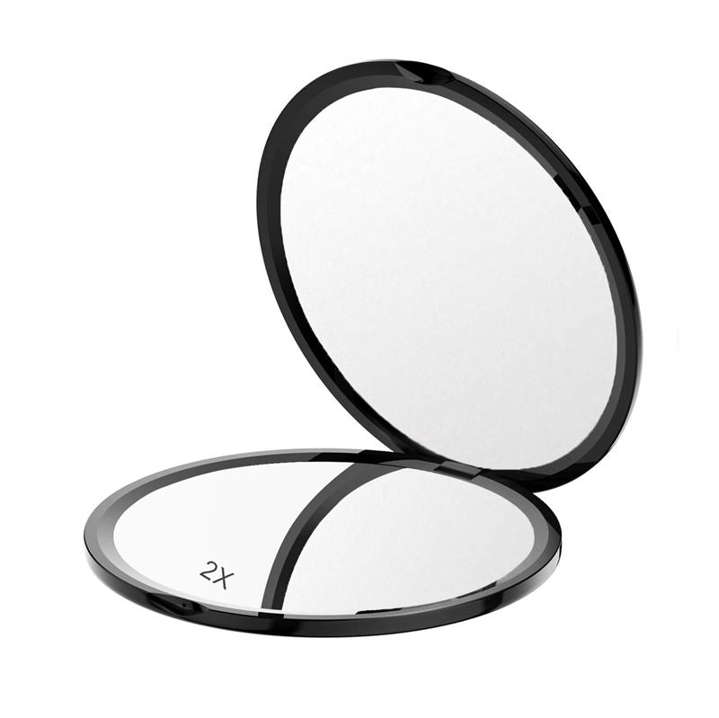 Mini Kompakt Rundt Spejl med x2 Forstørrelse